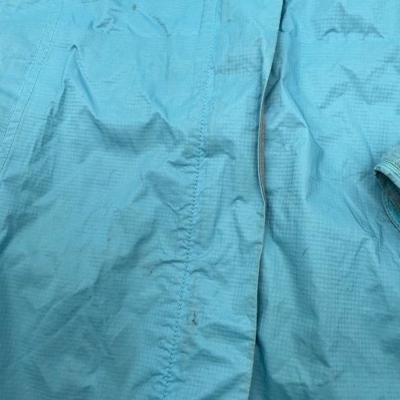 MOUNTAIN HARD WEAR Women’s Light Blue Hooded Rain Jacket Coat size: Small - Picture 7 of 13